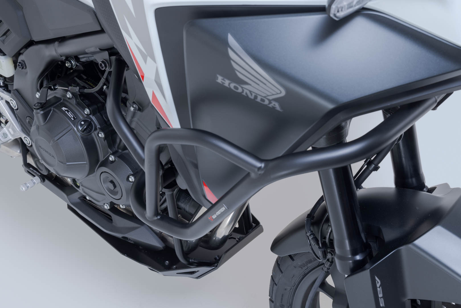 Black Steel Crash Bar Slider For Honda Navi 110 - NVA110B - Front Lower Protection